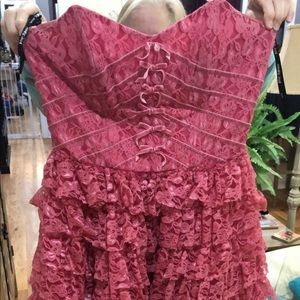 Betsey Johnson strapless pink dress